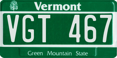 VT license plate VGT467