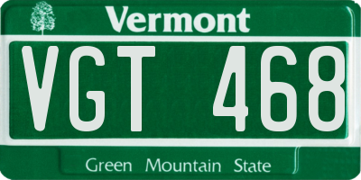 VT license plate VGT468