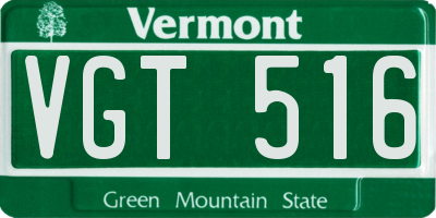 VT license plate VGT516