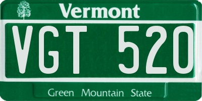 VT license plate VGT520