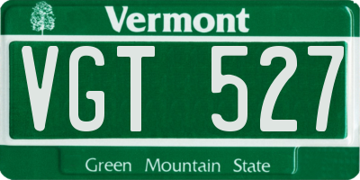 VT license plate VGT527