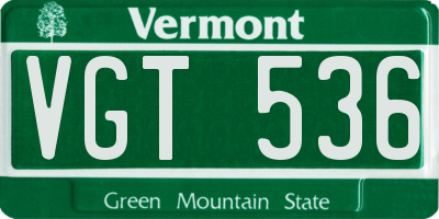 VT license plate VGT536