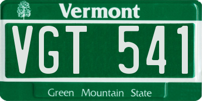 VT license plate VGT541