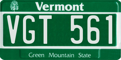 VT license plate VGT561