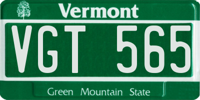 VT license plate VGT565