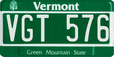 VT license plate VGT576