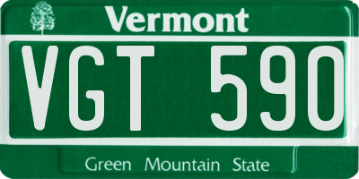 VT license plate VGT590