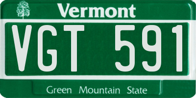 VT license plate VGT591