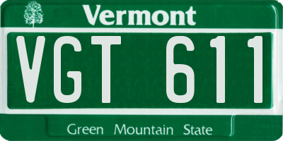 VT license plate VGT611
