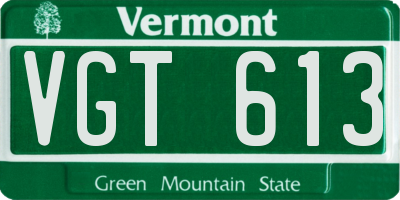 VT license plate VGT613