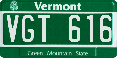 VT license plate VGT616
