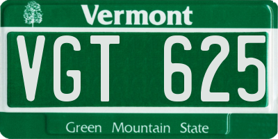 VT license plate VGT625