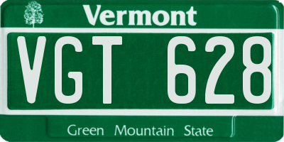 VT license plate VGT628