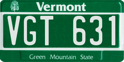 VT license plate VGT631