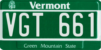 VT license plate VGT661