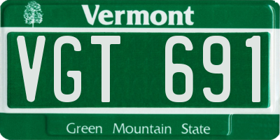 VT license plate VGT691