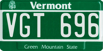 VT license plate VGT696