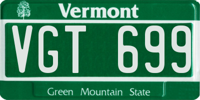 VT license plate VGT699
