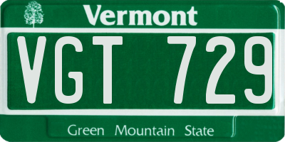 VT license plate VGT729