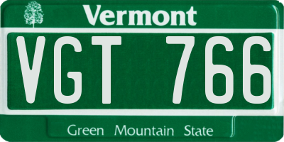 VT license plate VGT766