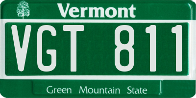 VT license plate VGT811