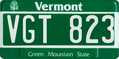 VT license plate VGT823