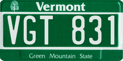 VT license plate VGT831