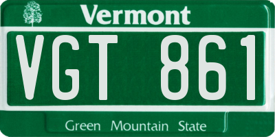 VT license plate VGT861