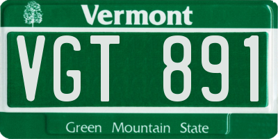VT license plate VGT891