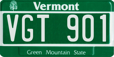 VT license plate VGT901