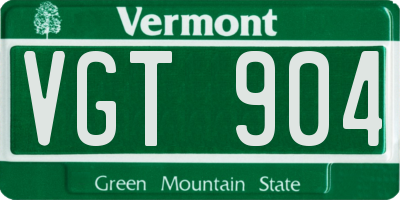 VT license plate VGT904