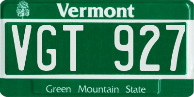 VT license plate VGT927