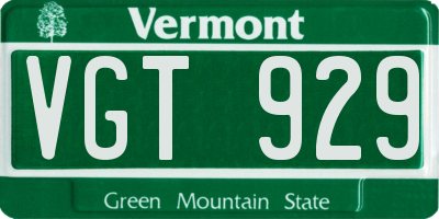 VT license plate VGT929