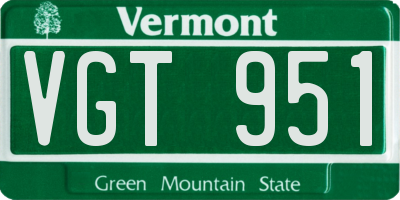 VT license plate VGT951