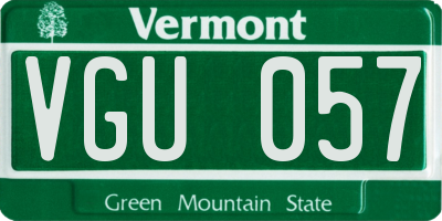 VT license plate VGU057