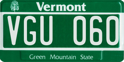 VT license plate VGU060