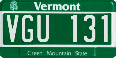 VT license plate VGU131