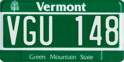VT license plate VGU148