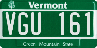 VT license plate VGU161