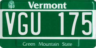 VT license plate VGU175