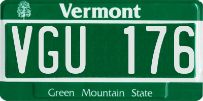 VT license plate VGU176