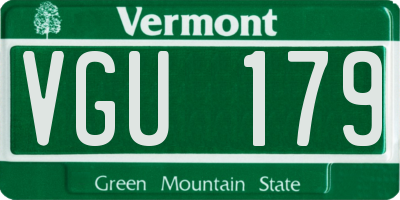 VT license plate VGU179