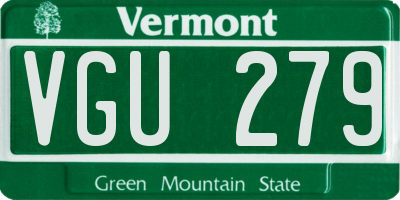 VT license plate VGU279