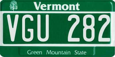 VT license plate VGU282