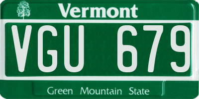 VT license plate VGU679