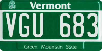 VT license plate VGU683