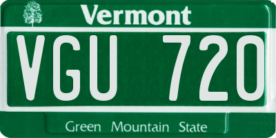 VT license plate VGU720