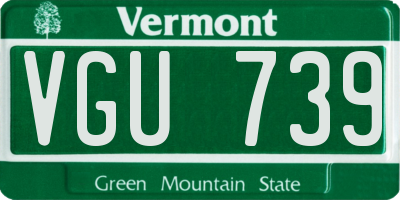 VT license plate VGU739