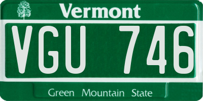 VT license plate VGU746