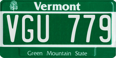 VT license plate VGU779